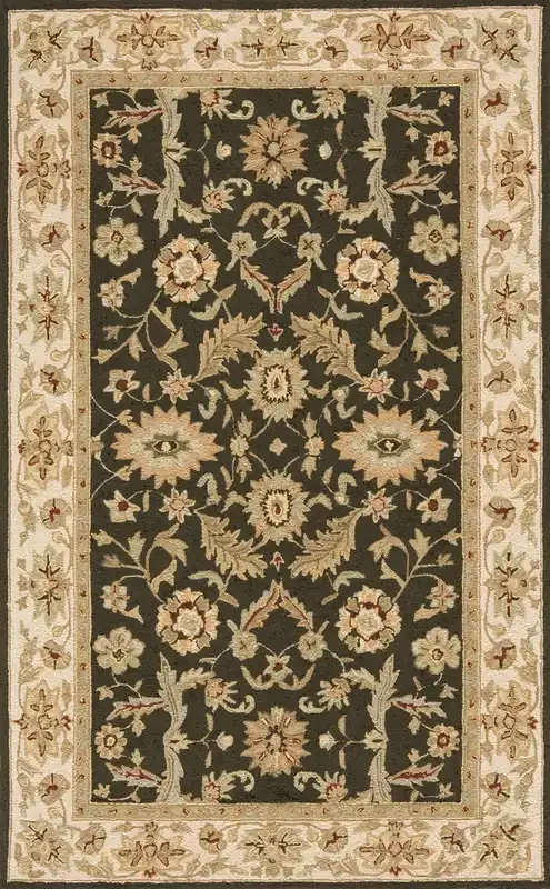 Momeni Veranda VR-03 Moss Green Hand Hooked – 5‘ X 5‘ Round Area Rug