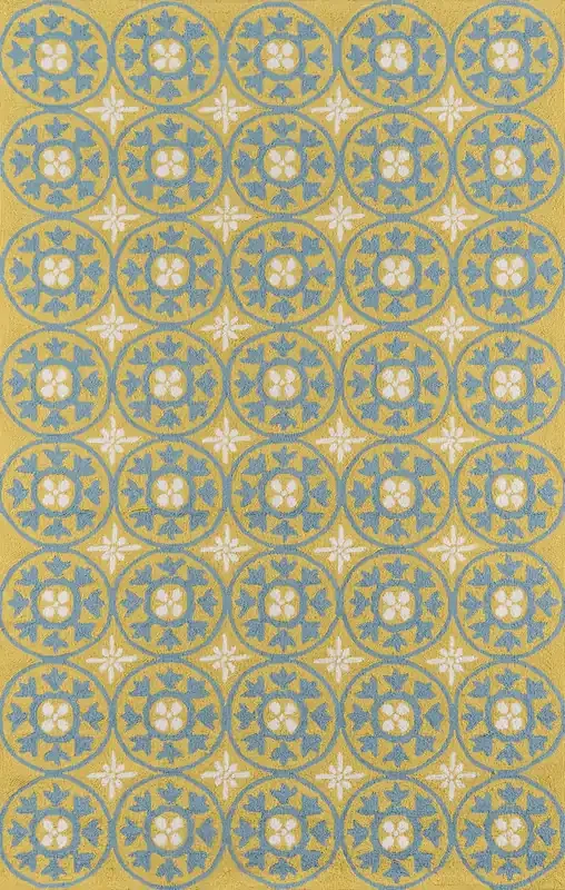 Momeni Veranda VR-26 Yellow Hand Hooked Area Rugs