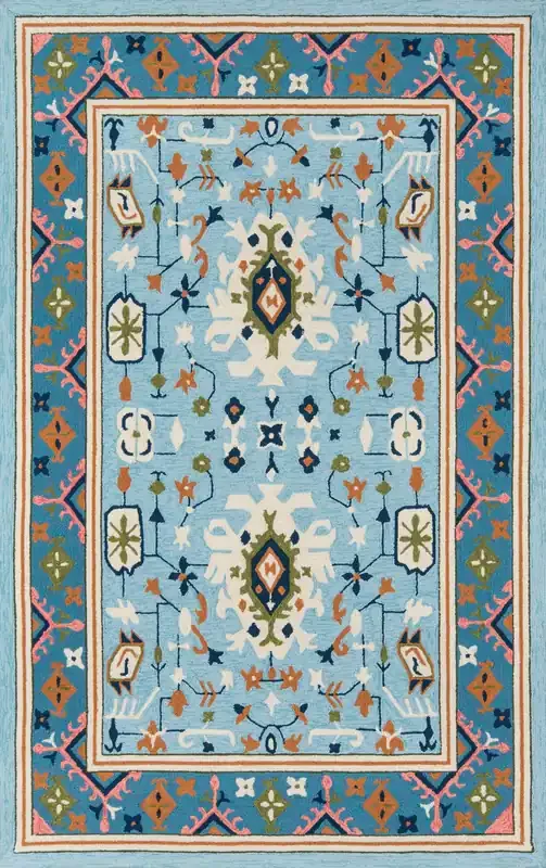 Momeni Veranda VR-71 Blue Hand Hooked Area Rugs