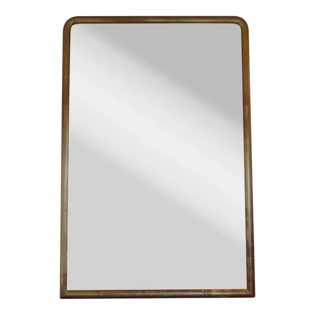 Monumental Antique Mirror With Gold Leaf Frame