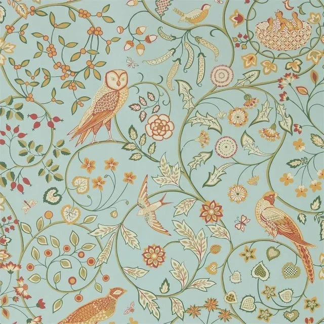 Morris & Co Newill Wallpaper in Peppermint Russet