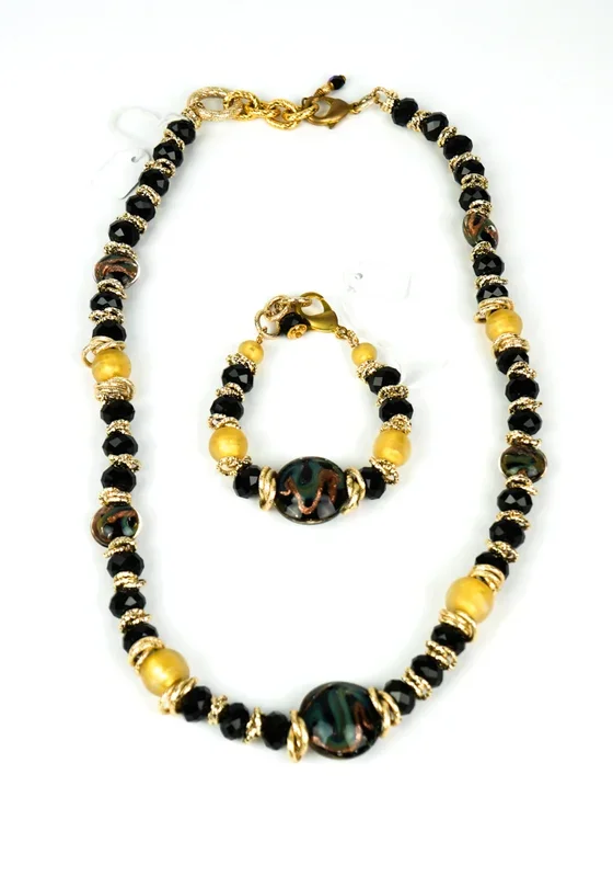 Mosca – Collana E Bracciale Perle Veneziane