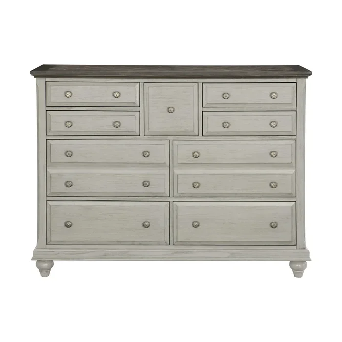 Mossbrook Dark Brown/Light Gray Dresser