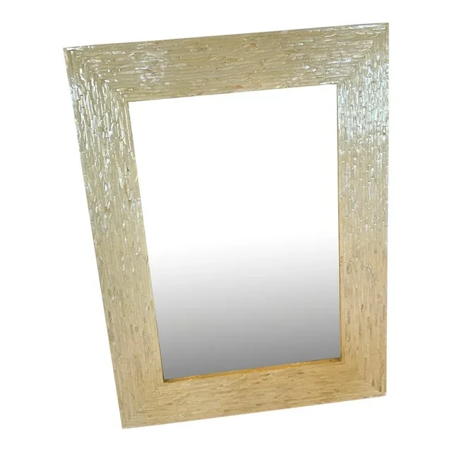 Mother of Pearl Mosaic Rectangular Mirror