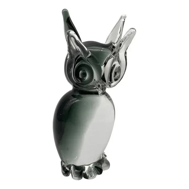 Murano Glass Owl Figurine by Vincenzo Nason, Italy, 1970s