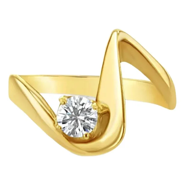 Musical Note Diamond Ring .25cttw 14k Yellow Gold, Size 3