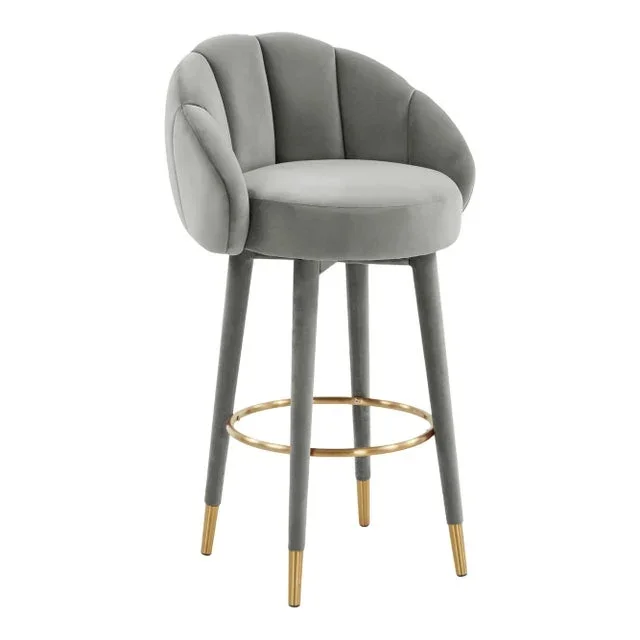 Myla Light Grey Swivel Bar Stool