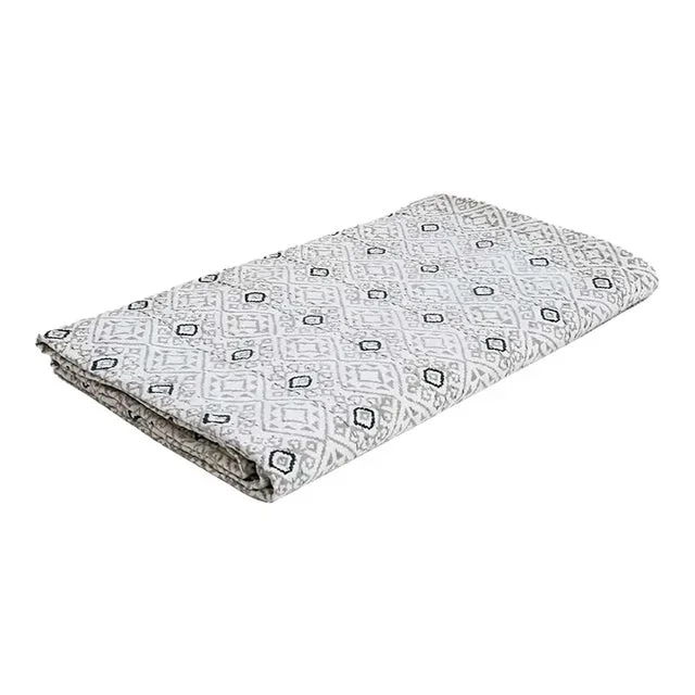 Mystic Moon Block Print Cotton Blanket