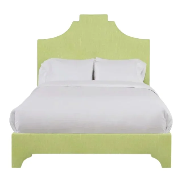 Nadine Full/Double Bedframe, Apple Linen
