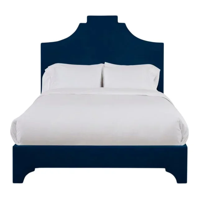 Nadine Full/Double Bedframe, Navy Velvet