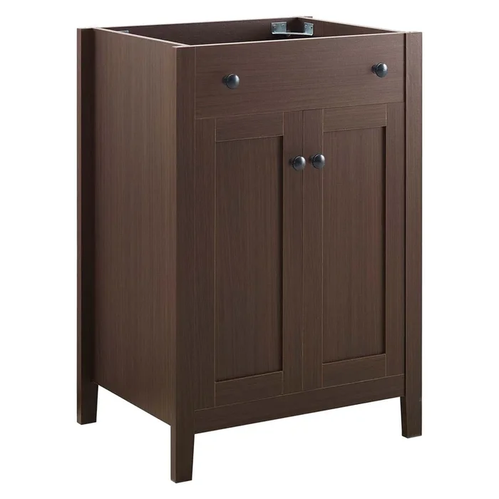 Nantucket 24″ Bathroom Vanity Cabinet (Sink Basin Not Included) in Walnut