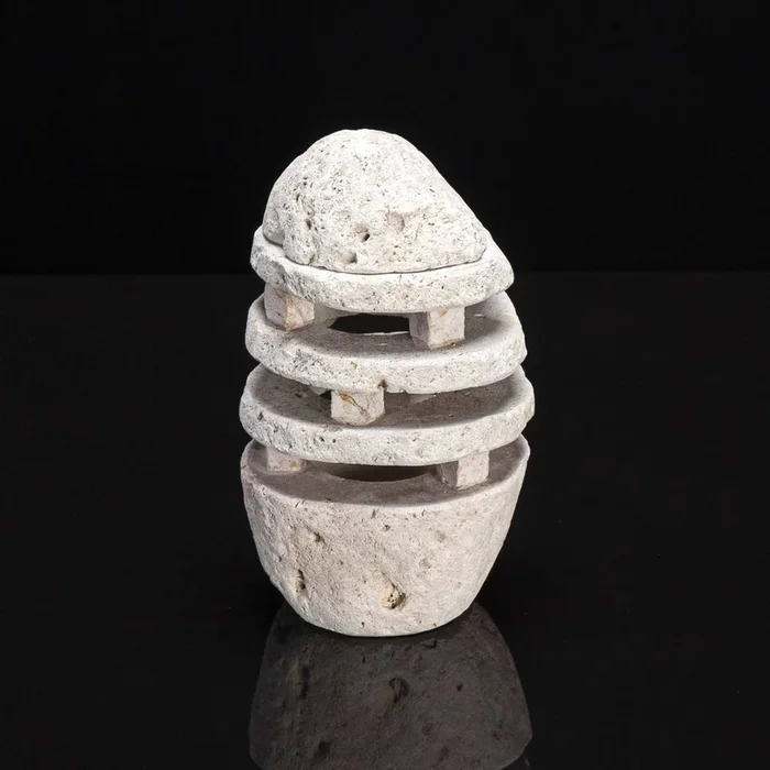 Natural Stone Tea Light Lantern, With Lid