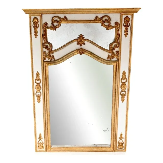 Neo Louis XVI Classical French Mirror Painted