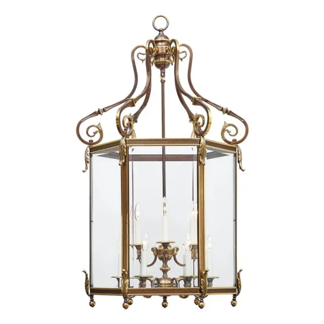 Neoclassic Brass French Lantern