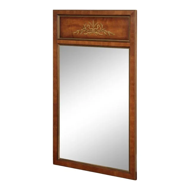 Neoclassical Style Paint Accented Wall Mirror