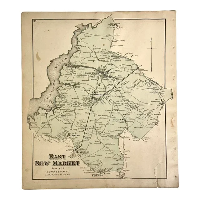 New Market & Cambridge Maryland Map, 1877