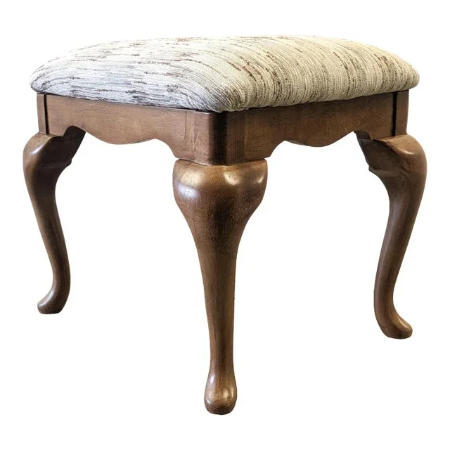 Newly Upholstered Footstool – By American Drew