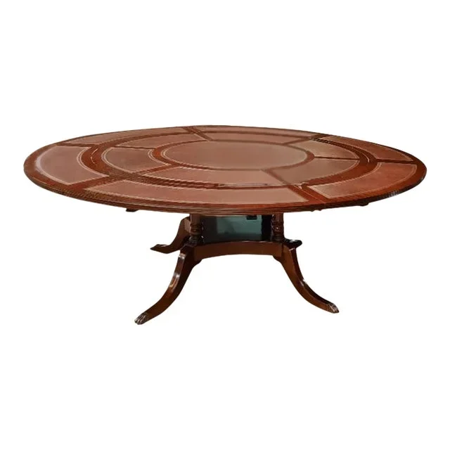 Niagara Furniture Traditional Leather Top Perimeter Dining Table