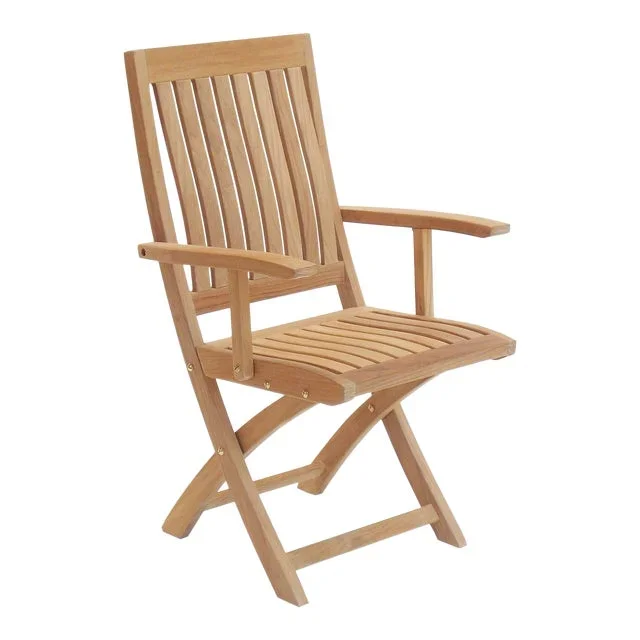 Niagara Teak Crown Folding Arm Chair