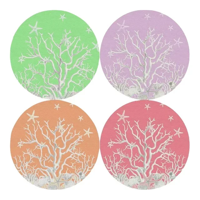 Nicolette Mayer Coral Reef Coasters, Set of 4