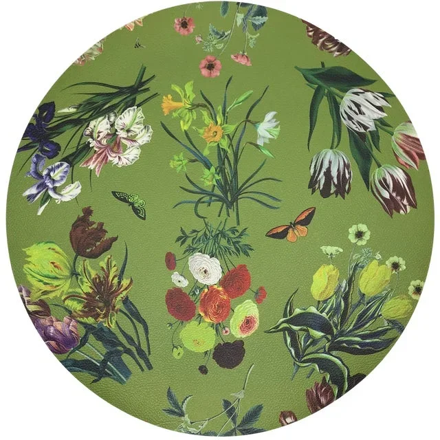 Nicolette Mayer Flora Fauna Fontana 16″ Round Pebble Placemat