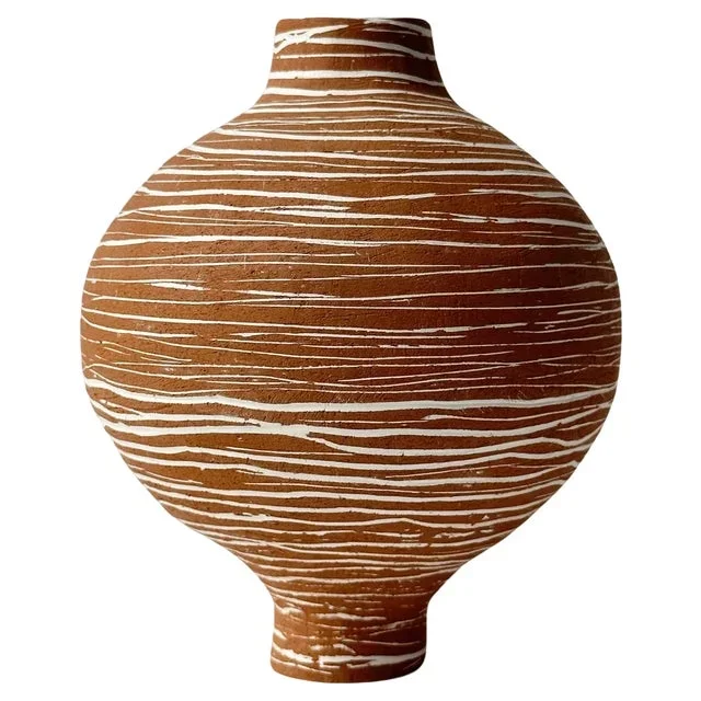 No 13 Terracotta Moon Jar by Elena Vasilantonaki