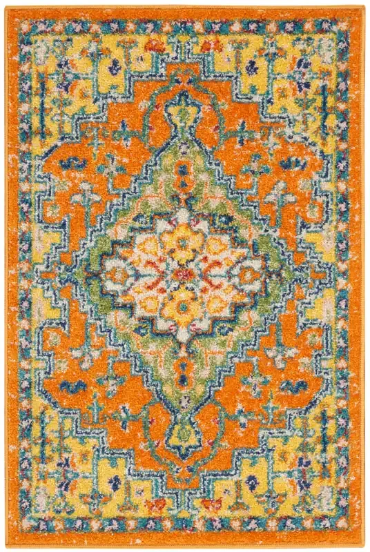 Nourison Allur Alr01 Orange Multicolor Area Rugs