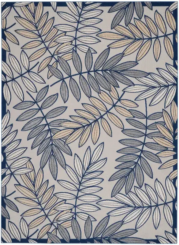 Nourison Aloha Alh18 Ivory/navy Area Rugs