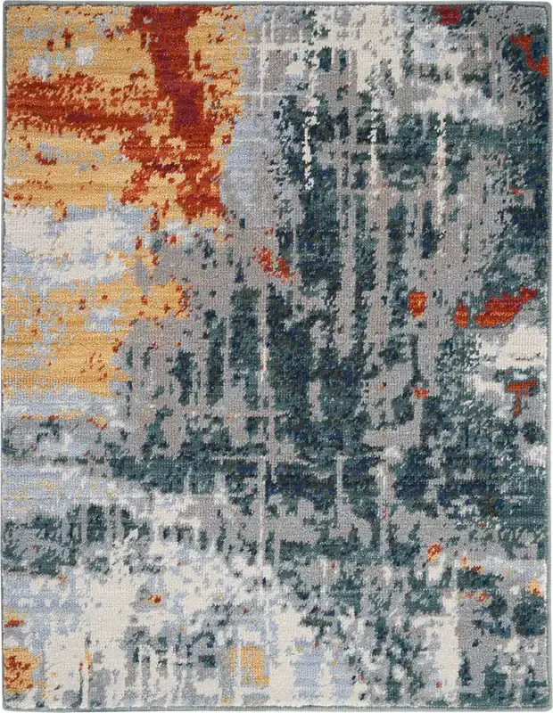 Nourison Artworks Atw03 Slate/brick Area Rugs