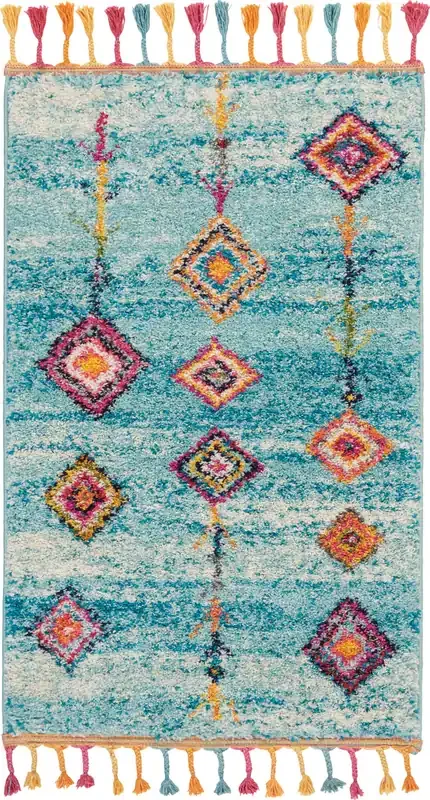 Nourison Moroccan Casbah Mcb04 Aqua Area Rugs