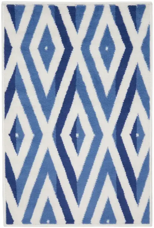 Nourison Whimsicle Whs04 Ivory Blue Area Rugs