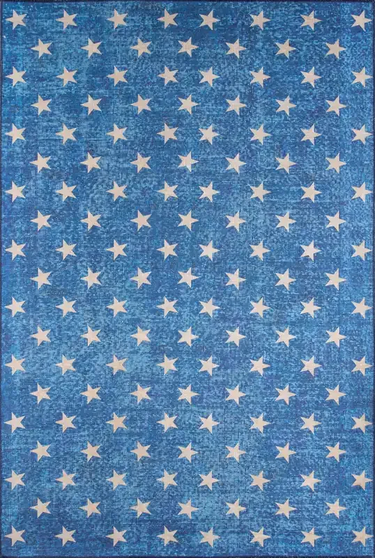 Novogratz District DIS-7 Blue Machine Made Area Rugs