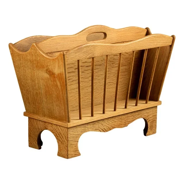 Oak Magazine Rack, Denmark, 1950s