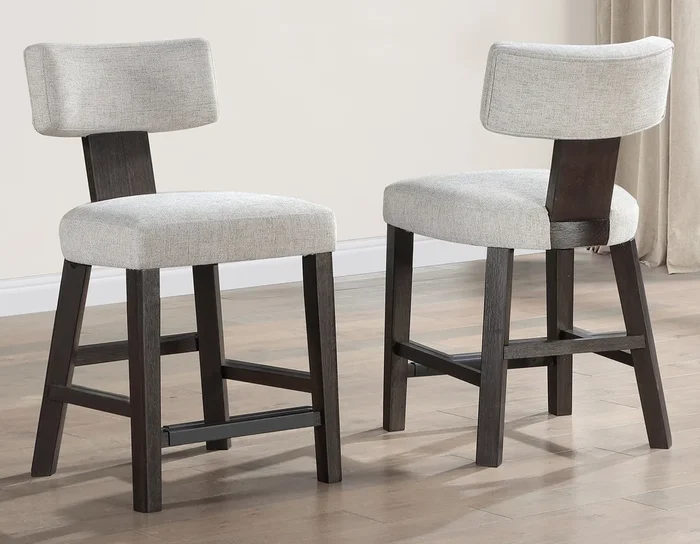 Oakley Charcoal Brown Counter Height Chair, Set of 2