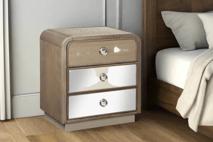 Oasis Home Cascade 3 Drawer Nightstand