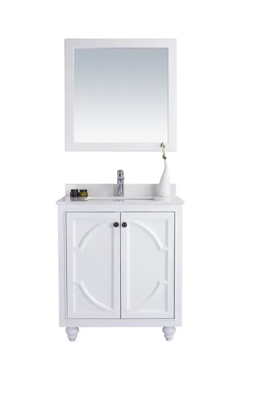 Odyssey – 30 – White Cabinet + White Quartz Countertop