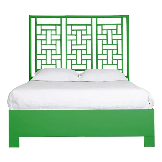 Ohana Platform Bed Queen, Bright Green