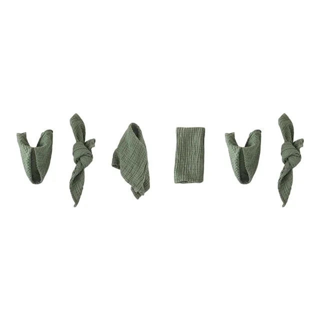 Olive Organic Cotton Napkins – Set of 6