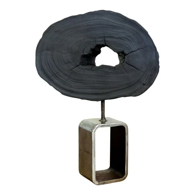 Om Collection Yakisugi Modern Organic Sculpture