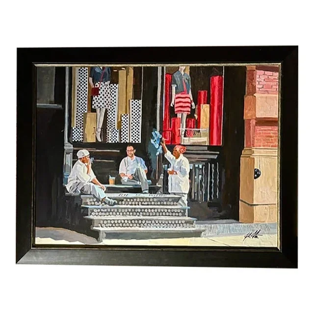 On Break- Original Painting, Framed