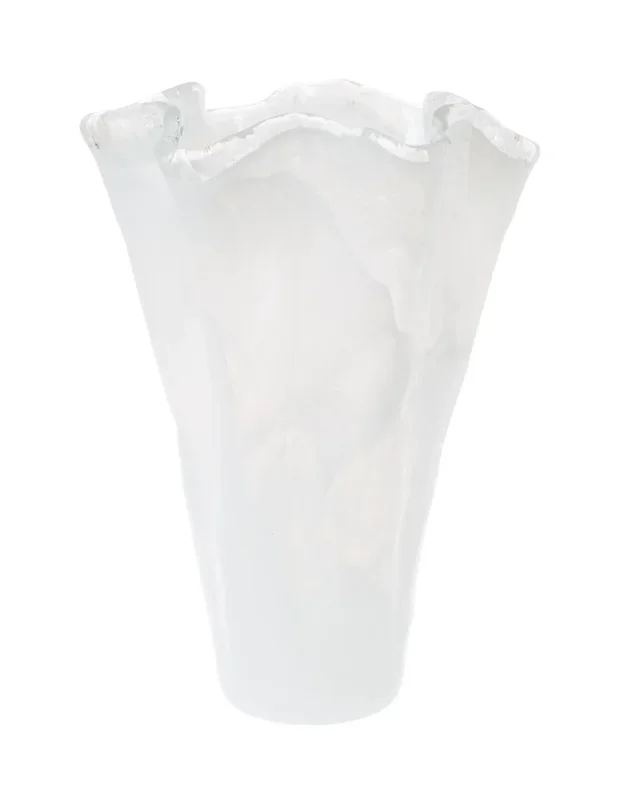ONDA GLASS WHITE LARGE VASE