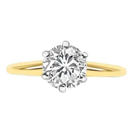 One Carat Brilliant Diamond Engagement Ring, Size 6.25