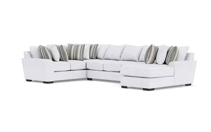 Oracle Tux Sofa Chaise Sectional, Right Facing, Down – Custom Order