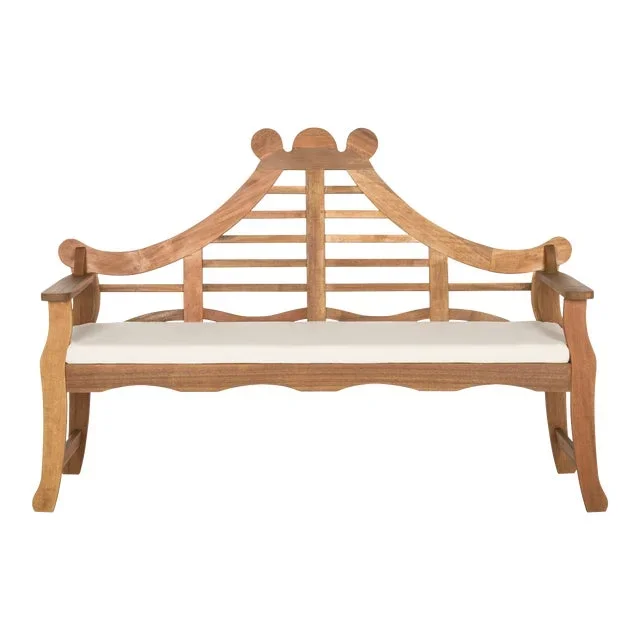 Outdoor Bench, Natural & Beige