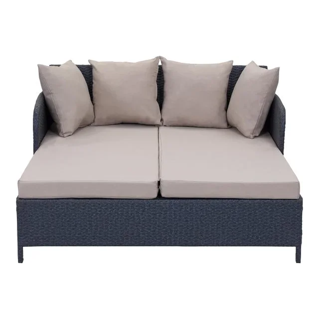Outdoor Daybed in Titanium & Sand
