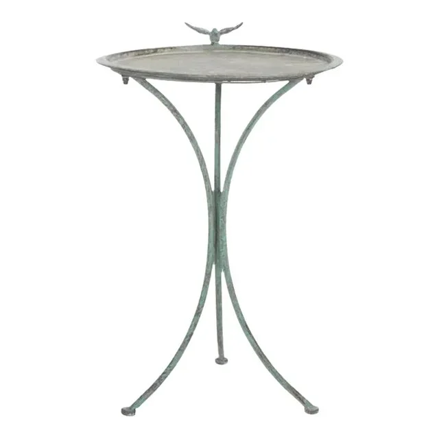 Outdoor Kensi Bird Bath – Antique Green