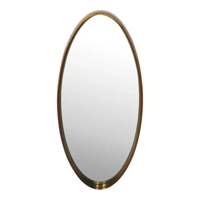 Oval Gilt Hollywood Regency Mirror by LaBarge