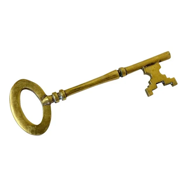 Oversized Vintage Brass Key Paper Weight
