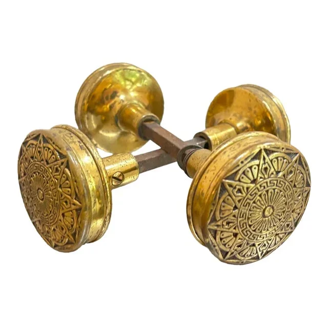 p.f. Corbin Cast Brass Art Deco Door Knobs