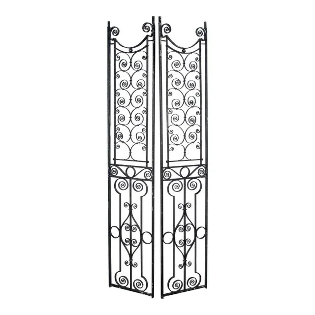 Pair of 19th Century English Wrought Iron Grilles